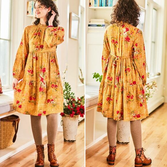April Cornell Dresses & Skirts - April Cornell Dress Floral Ruffle